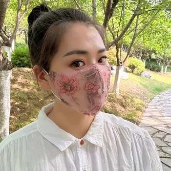 Velo per il viso maschera in pizzo sciarpa per la copertura del viso maschera per il viso traspirante protezione UV maschera parasole squisita antipolvere
