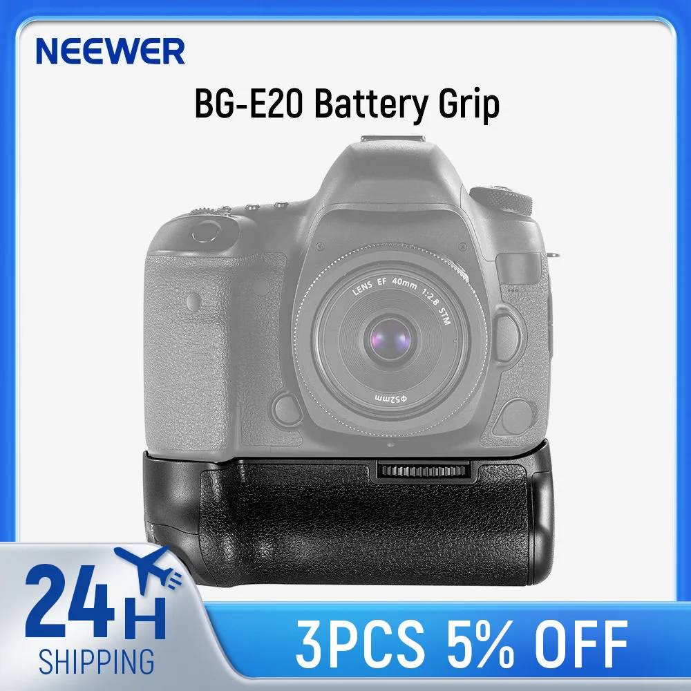 NEEWER BG-E21 Battery Grip Handle For Canon 6D Mark II DSLR Camera Vertical Battery Holder Grip for LP-E6/LP-E6N