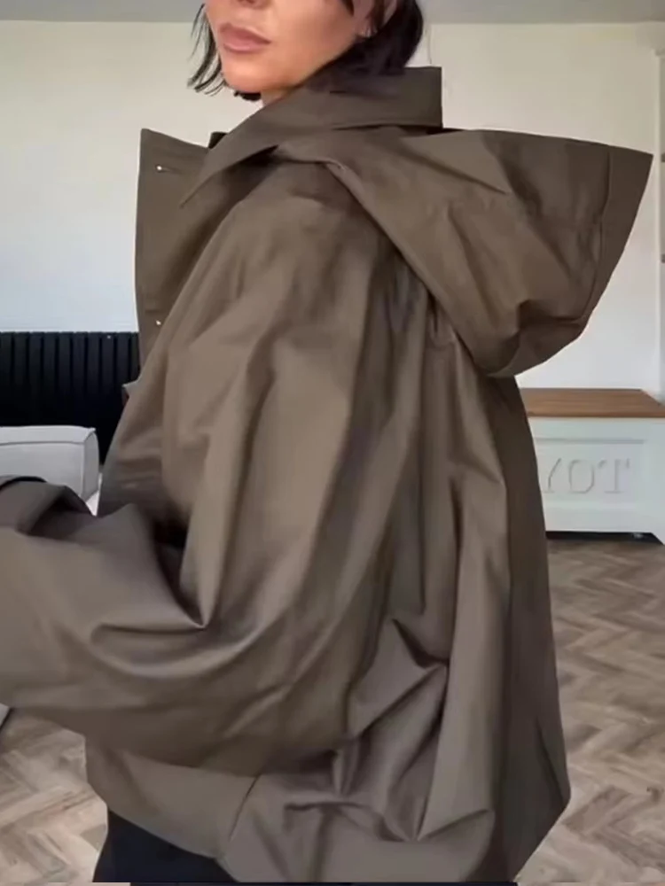 Women Waterproof Jacket 2025 New Autumn Fashion Long Sleeve Coat Female High Street Outerwear Casual New In Jackets