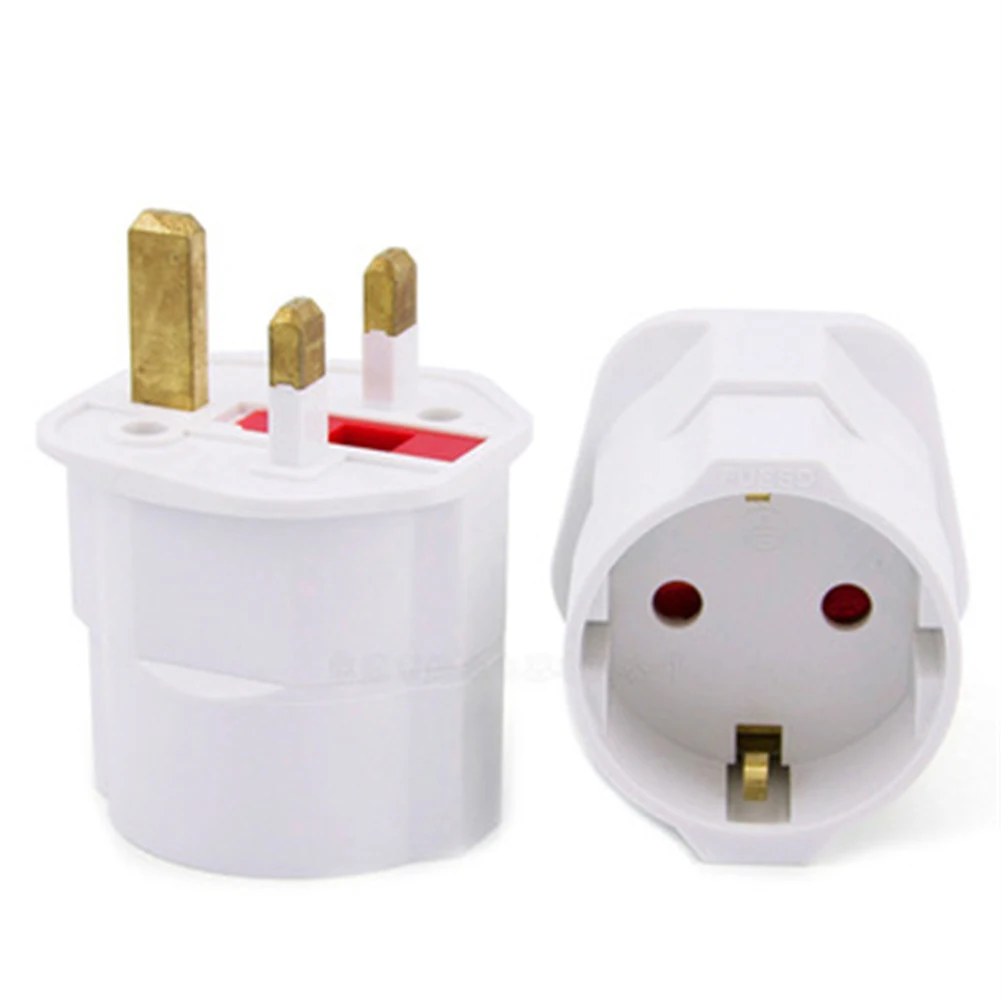3 Pin UK Standard To 2 Pin EU Standard Adapters UK Conversion Plugs
