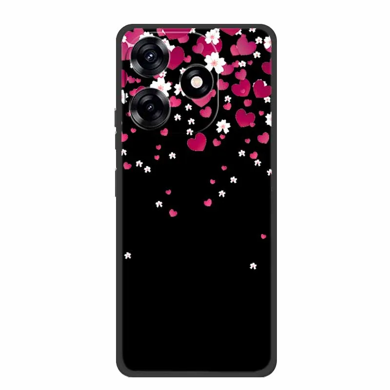 Premium Black Silicone Soft Phone Case - 6.6 Protective Back Cover Shell
