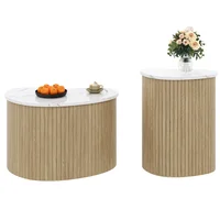 Table basse minimaliste moderne, table d'appoint en bois de maçonnerie en marbre de style scandinave, table de salon multifonctionnelle 1