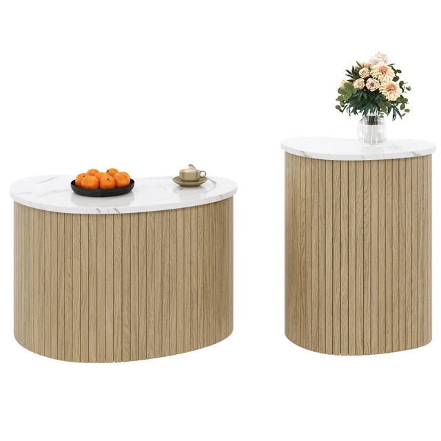 Table basse minimaliste moderne, table d'appoint en bois de maçonnerie en marbre de style scandinave, table de salon multifonctionnelle 1