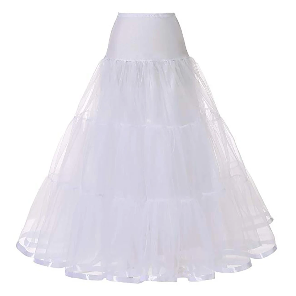 95CM Long Petticoat Ruffled Crinoline Vintage Wedding Bridal Underskirt Dresses Rockabilly Tutu flower girl underskirt wedding underskirt vintage underskirt lolita petticoat wedding petticoat petticoat underskirt petticoat skirt tulle tutu skirt