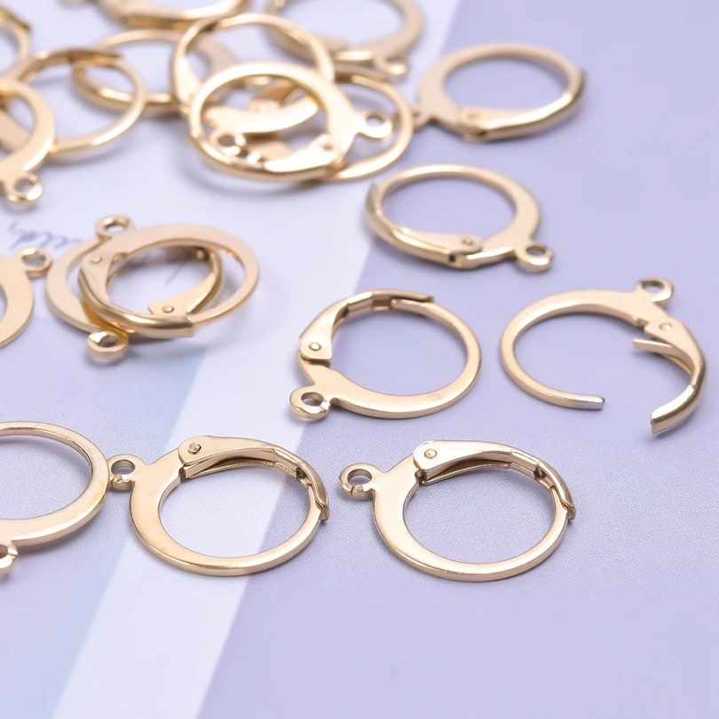 10/20Pcs Stainless Steel Ear Hooks Wire Settings Base Findings French Earrings DIY Clasps Hoop Earrings Jewelry Making Supplies 4