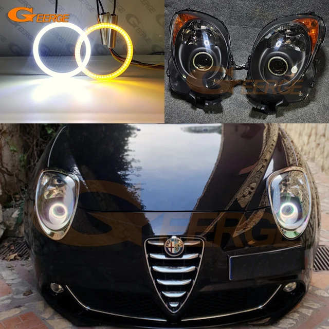 Per Alfa Romeo Mito 955 Ultra Bright A/W Switchback Day Light indicatori di  direzione Smd Led Angel Eyes Kit Halo Rings accessori per auto - AliExpress