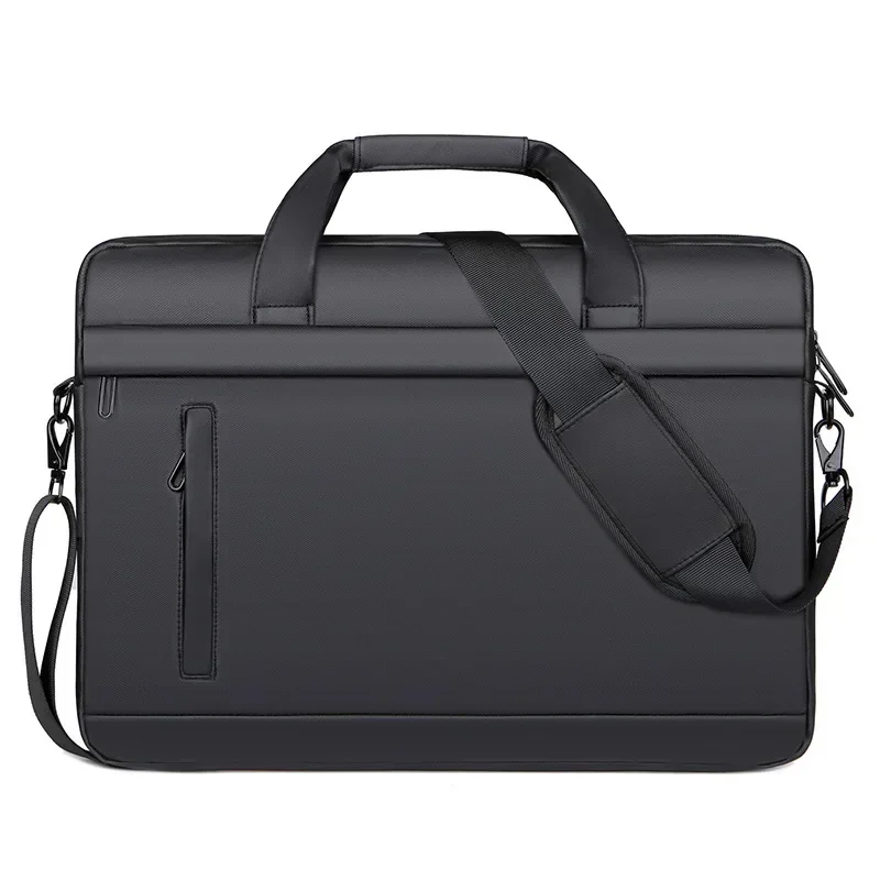 Porte-documents en cuir PU pour hommes, sac de bonne qualité, marque célèbre, sacs à bandoulière, sac à main de bureau, pochette d'ordinateur 15.6 pouces 1 Porte-documents en cuir PU pour hommes, sac de bonne qualité, marque célèbre, sacs à bandoulière, sac à main de bureau, pochette d'ordinateur 15.6 pouces 1