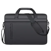 Porte-documents en cuir PU pour hommes, sac de bonne qualité, marque célèbre, sacs à bandoulière, sac à main de bureau, pochette d'ordinateur 15.6 pouces 1