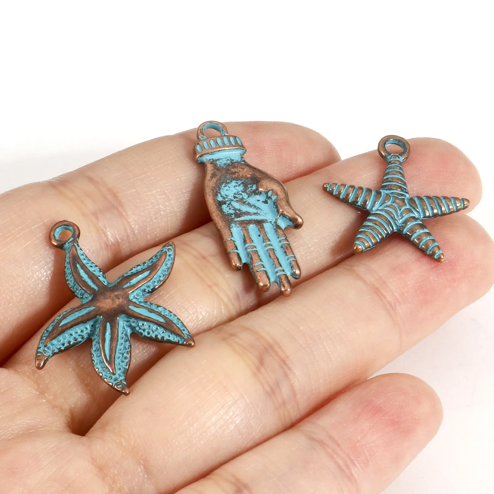 20 pezzi in lega di zinco mista stella luna sole ciondolo antico in argento tibetano per la creazione di gioielli fai da te collana orecchini accessori artigianali - Italia