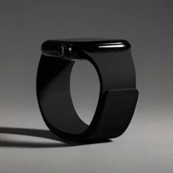 Silicone Magnetic Band for Smartwatches - Universal Fit Strap (Black)