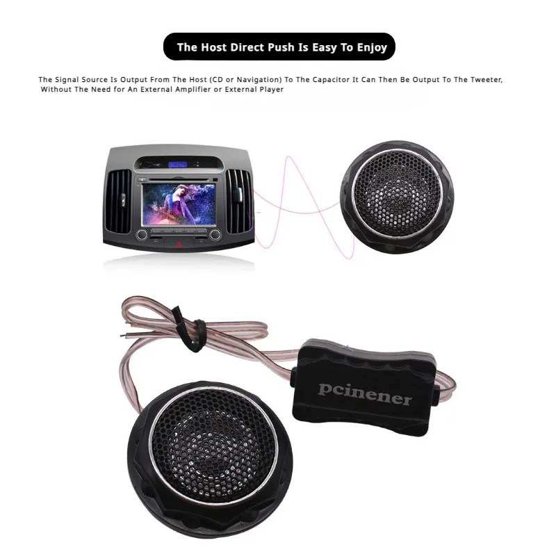 Car Audio Modified Tweeter 2PCS DC12V Tweeter System Door Speaker Car Loud Amplifier