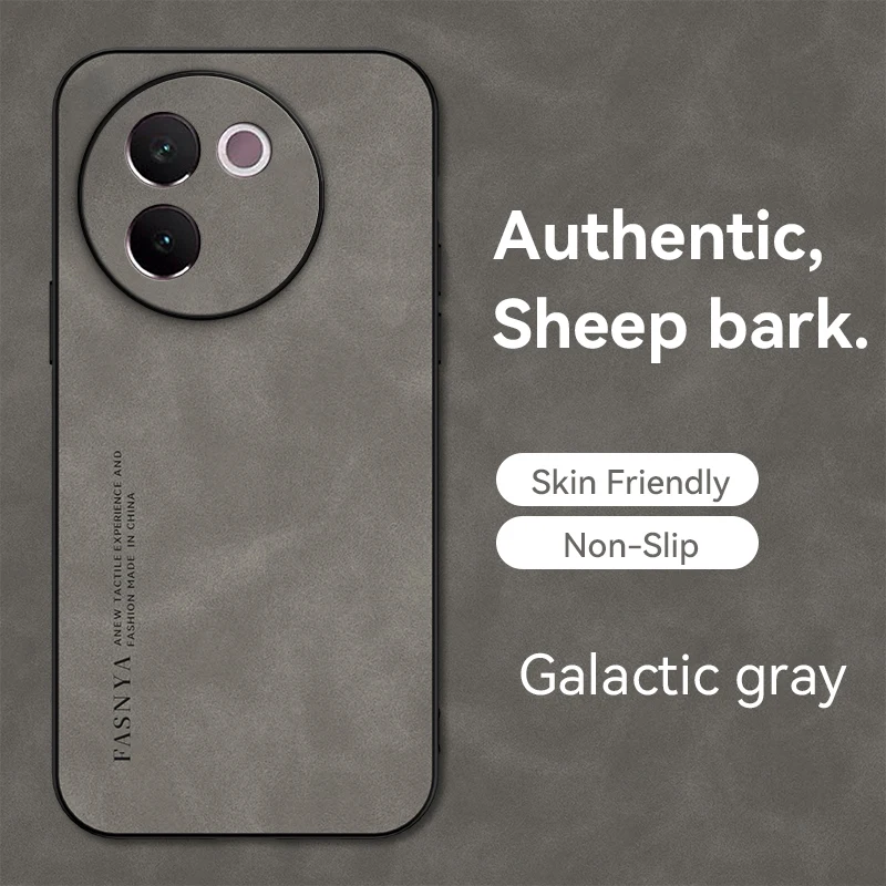 Luxurious Frosted Leather Phone Case with Silicone Protection and Heat Dissipation