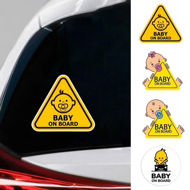 

Baby on Board Car Warning Signs PVC made Warning Safety Stickers Unique Car Styling decals for decoration auto accessories