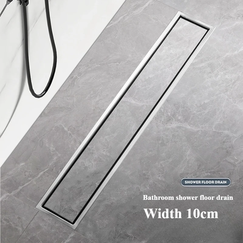 ท่อระบายน้ําพื้นห้องอาบน้ําฝักบัวทองสี่เหลี่ยม 10 ซม. ปกปิดท่อระบายน้ําสแตนเลส 304 1