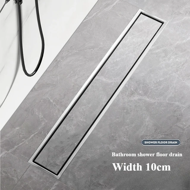 ท่อระบายน้ําพื้นห้องอาบน้ําฝักบัวทองสี่เหลี่ยม 10 ซม. ปกปิดท่อระบายน้ําสแตนเลส 304 1