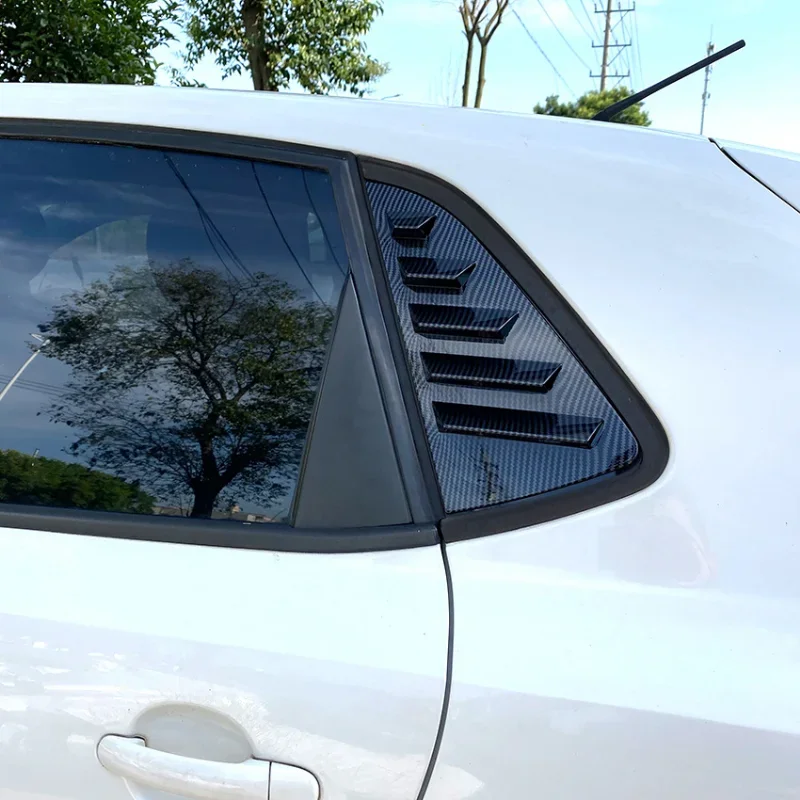 For VW Polo Mk5 6R Polo Mk5 6C MK6 GTI TGI TSI MPI Rear Triangle Window Shutters Triangle Sunshade Modified Patch Shark Gill