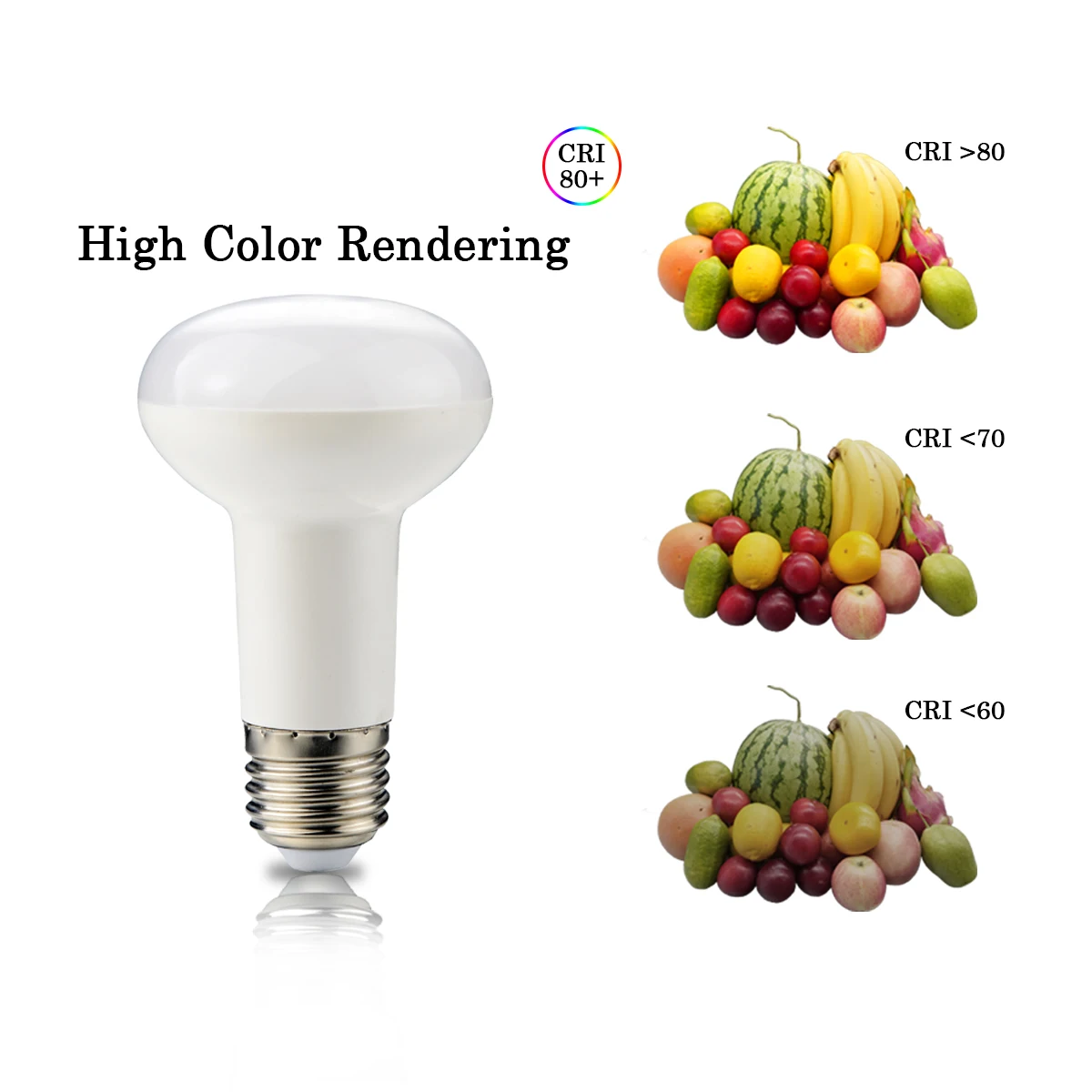 LED 반사판 램프 R63 AC220V, 10W, E27, 고휘도, 따뜻한 백색광, 욕실, 화장실, 공부 조명, 1-10 개
