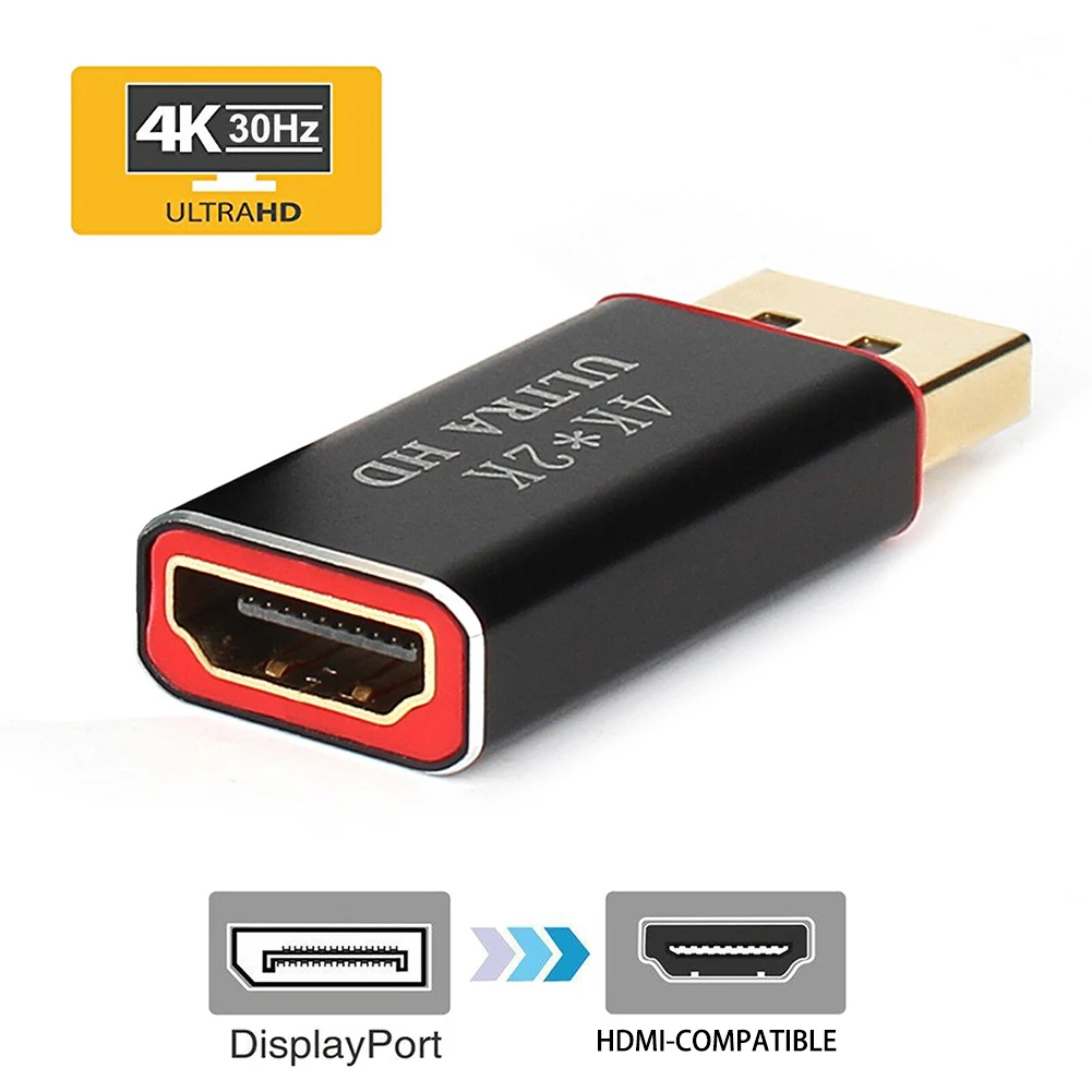 

Адаптер-конвертер 4K * 2K 30 Гц для порта дисплея в HDMI, переходник со штекера на гнездо HDMI, адаптер для кабеля HD TV для MacBook Pro