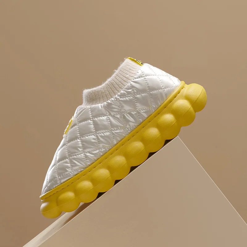 Pallene Winter Warm Fur Slippers For Women Men Fashion Platform Plush Cotton Slides For Indoor Outdoor Waterproof Non-slip Shoes