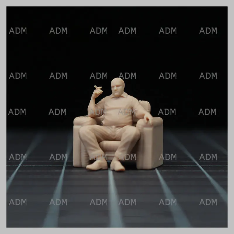1-64-or-1-43-resin-figure-sitting-on-a-couch-smoking-man-scene-doll
