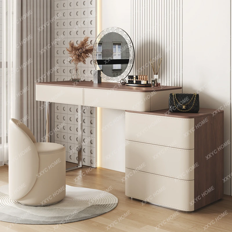 

Bedroom Modern Simple High-End French Vintage Style Storage Cabinet Integrated Makeup Table