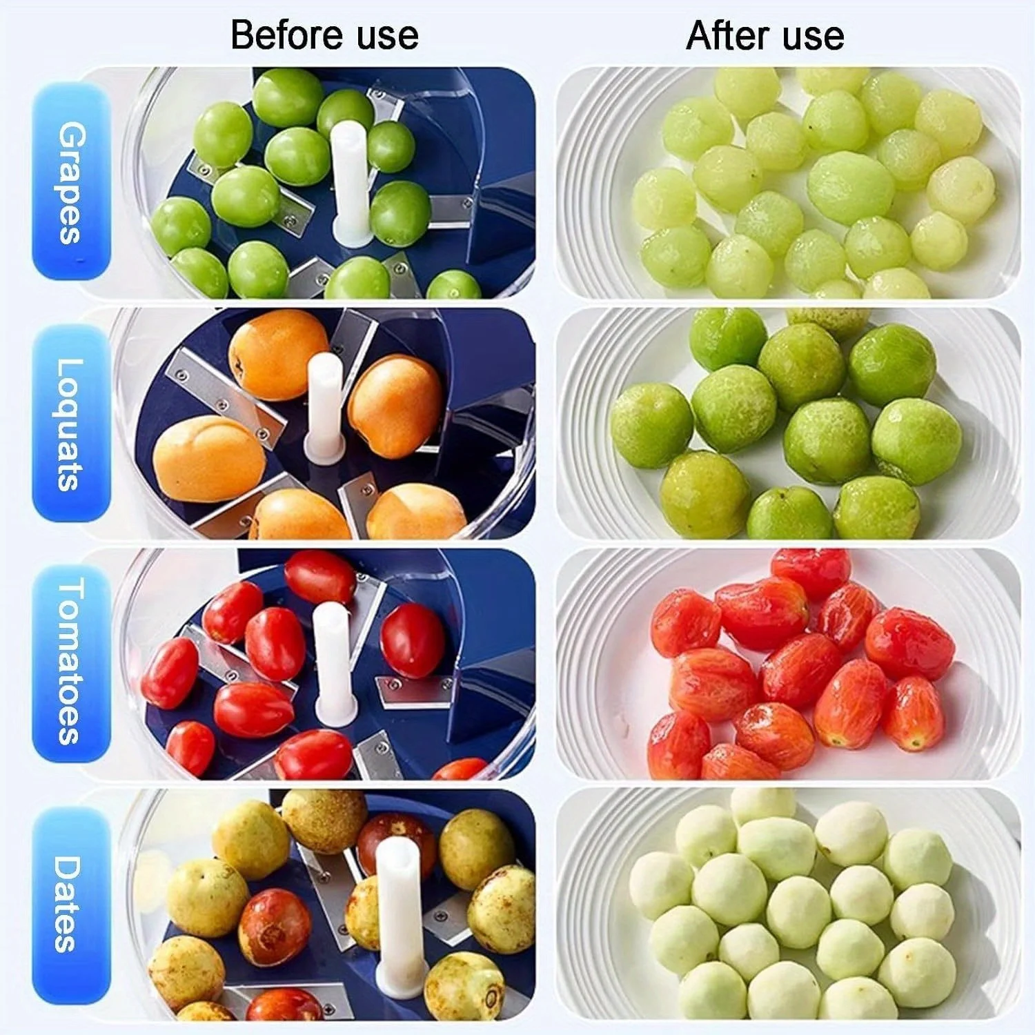 Rechargeable Fruit Peeler Automatic Electric Grape Peeler Machine for Grapes Cherry Tomatoes Garlic Rechargeable Brushless Motor