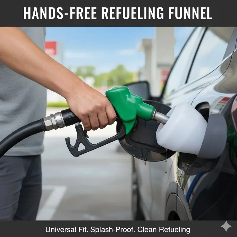 Hands Free Oil Funnel No Spill Flexible Long Neck Fuel Funnel for Car Motorcycle Engine Oil Transmission Fluid Filling Tools