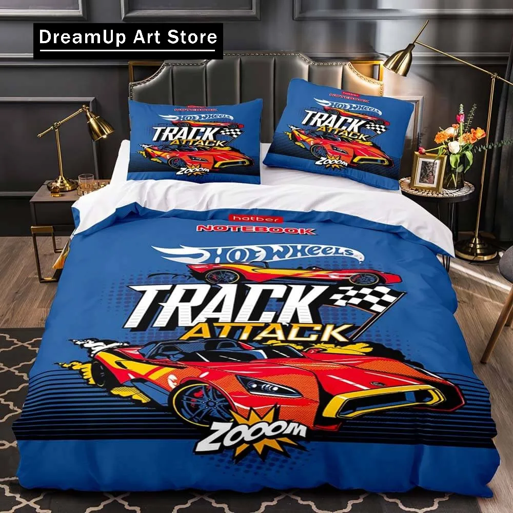 3D Print Fashion Monster Truck Hot Wheel Bedding Set Boys Girls Twin Queen King Size Duvet Cover Pillowcase Bed boys Adult Bedro 5