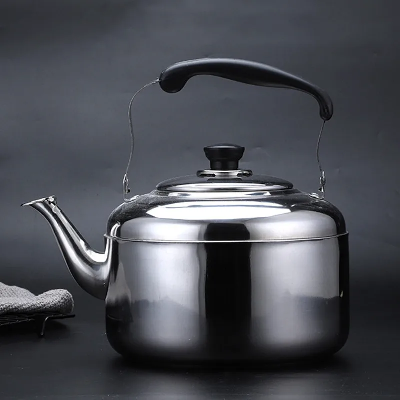 3L/4L/5L/6L/8L Handheld Water Pot Boiling Tea Kettle With Whistles For Gas Stoves Stainless Steel Water Kettle With Whistles