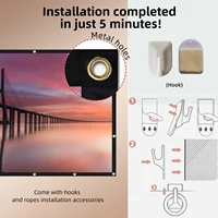Salange Projector Screen 100 inch 120 inch 150 Portable Foldable for Home Theater Outdoor Indoor Double Side projection screens - Image 5