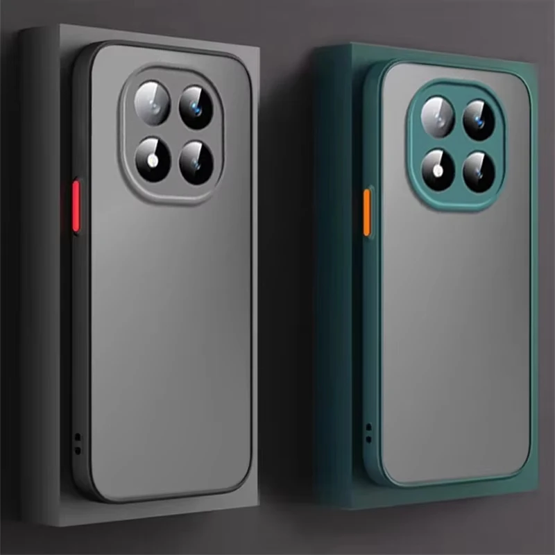 Matte Translucent Shockproof Silicone Bumper Case with Hard Plastic Back Cover