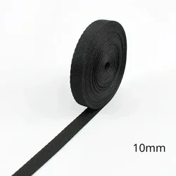 Durable Black Nylon Webbing Straps for DIY Sewing and Craft Projects - 5M Roll, 10 - 100mm Width (10mm)