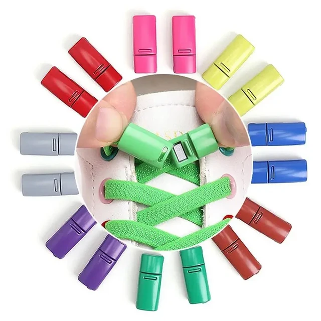 Magnetic Locking Shoelaces without ties Sneakers elastic laces Children Adults No Tie Shoe laces Shoe accessories 1Pair 5