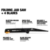 TOUGHBUILT TB-H4S5-23FU Folding Jab Saw With 4 Blades For Wood Plastic Multi Metal Includes Storage Case Reciprocating Saw 2