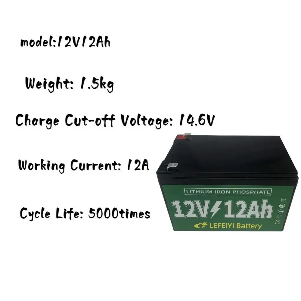 

12000mAh 12V Lithium Battery Pack For Electric Sprayer, Children's Toy Car, Solar Street Lights, Emergency Lights Andother Small