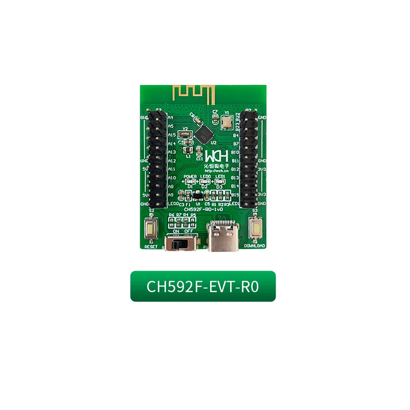 Evaluation Board PCB Board PCB Board Assembly Printed Circuit Board 1/2Pcs/Lot CH592 Evaluation Board Bluetooth Low Energy(BLE) 5.4 USB 2.0 Full-Speed Segment LCD 2.4Ghz RF