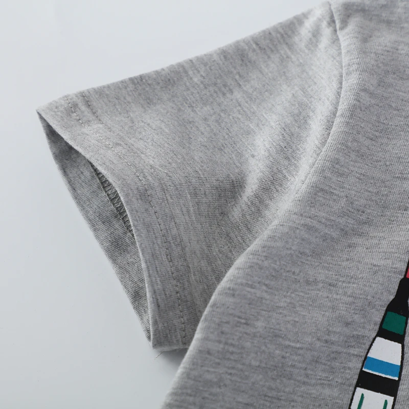 Kids Clothes Children's Clothing 2025 Summer Baby Boys T Shirts Cartoon Rockets Cotton Tops Tees