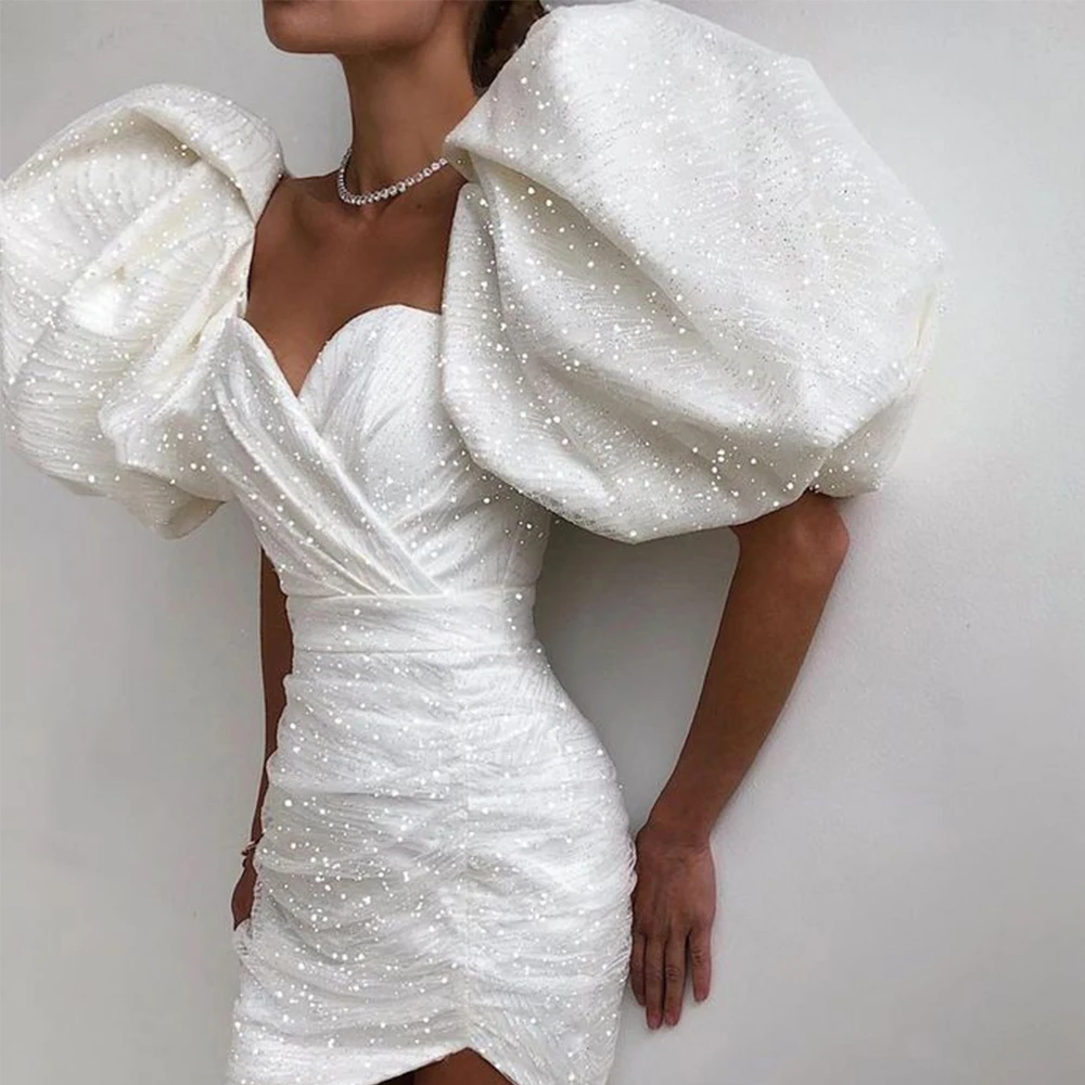 Puffy Cocktail Dresses Prom Fluffy Short Puffy Dress Pink Puffy Formal Dress  Peach Prom