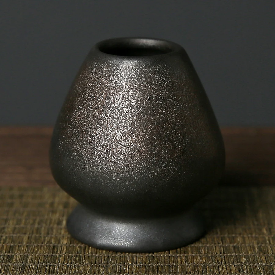 Japanese Coarse pottery Matcha Tea Chasen Holder Stand Bowl Bamboo Whisk Grinder Teaware Tools Holder Tea Accessories Teaware