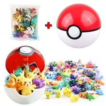 24 sztuki Pokemon figurki w różnych stylach tomia kolekcja modeli 2-3cm Pikachu Anime Pokeball Poke Ball Go Elf zabawki lalki prezent dla dziecka