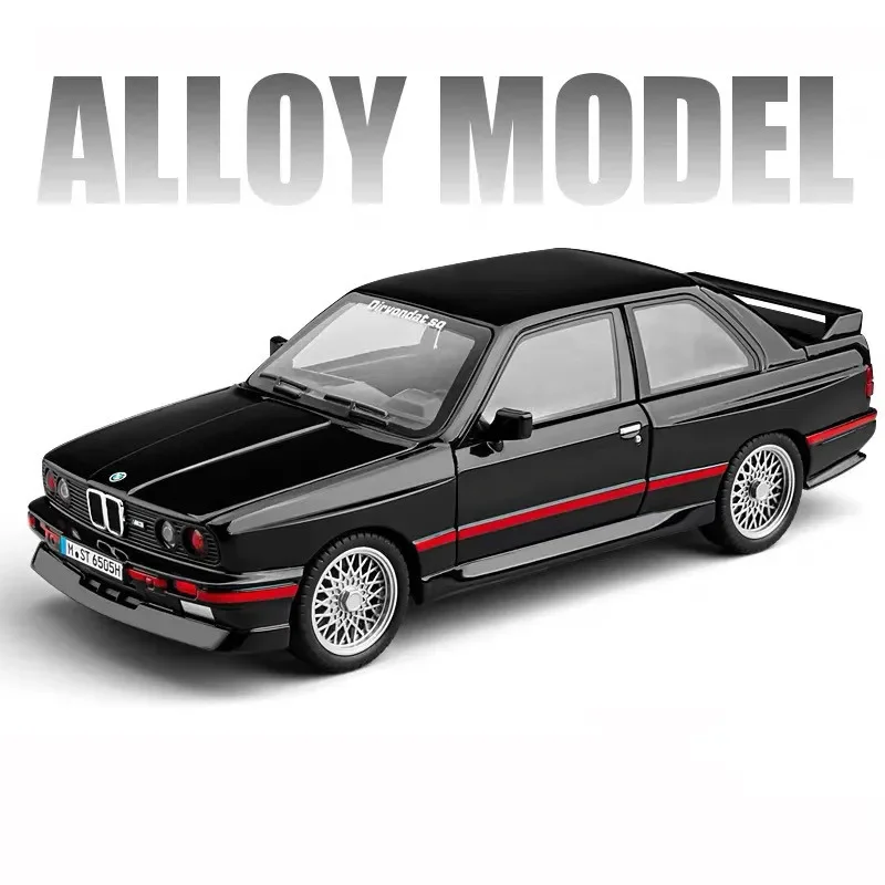 1:24 BMW M3 E30 Diecast Metal Miniature Car with Sound & Light Features