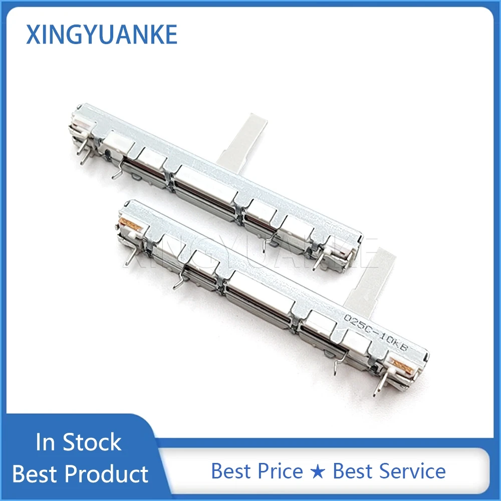 60MM Straight Slide Potentiometer 1PCS RS45111A6A08 Single B10K Disc Player Speed Control 6CM Mixer Fader Handle Length 15mm