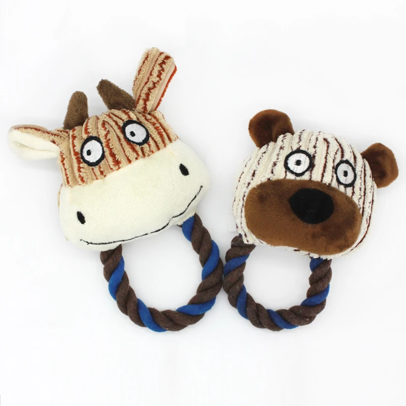 Bite Resistant Dog Chew Toy Plush Stuffed Pet Squeak - PeticaDeals