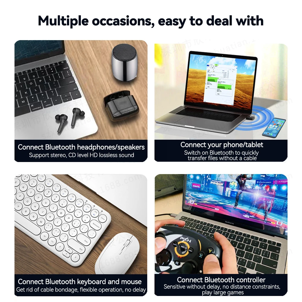 Bluetooth 5.4 Car USB Receiver Transmitter Adapter Bluetooth Audio Drive free for PC Speaker Wireless Mouse Car Electronics