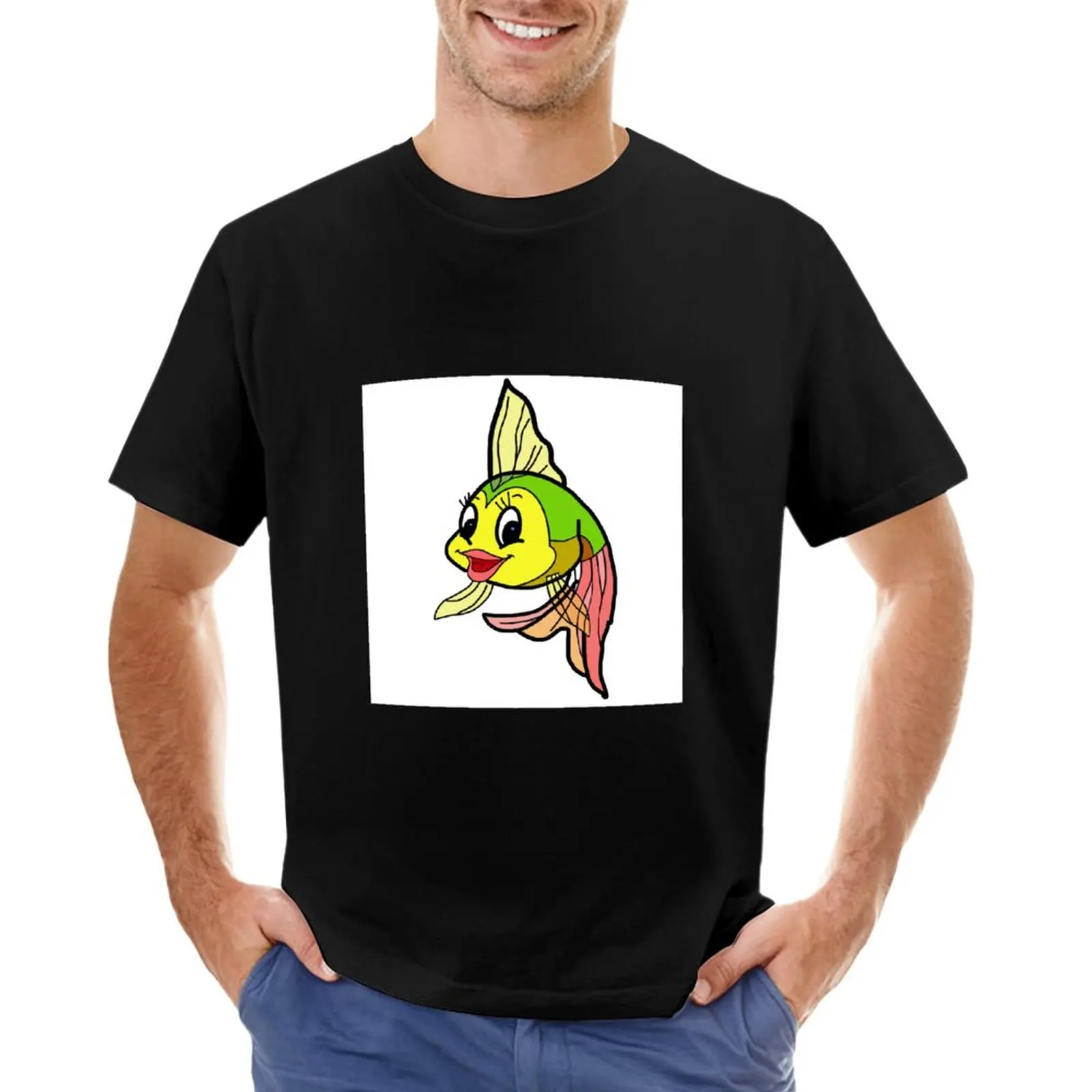 

Fish T-Shirt sweat shirt korean fashion men t shirts