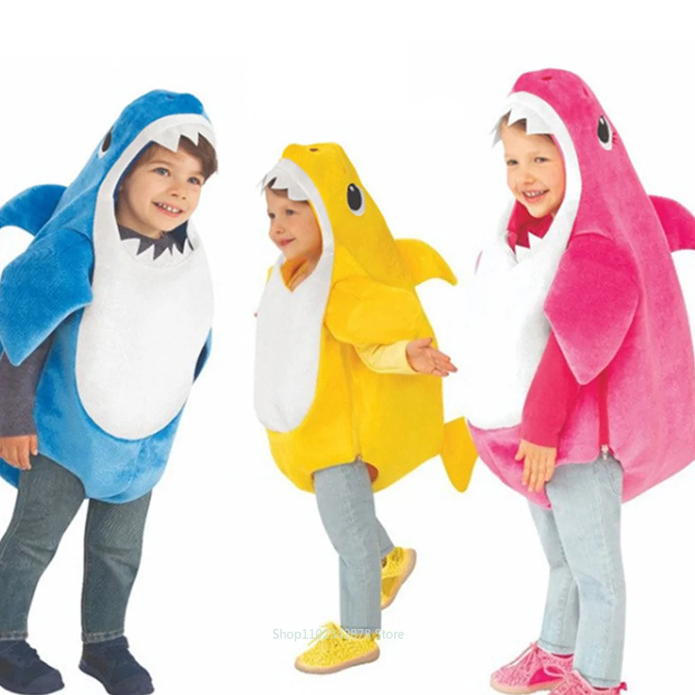 

Toddler Kids Shark Costume Cute Hoodie Newborn Baby Jumpsuit Infant Bodysuit Birthday Children's Day Holiday Halloween Gift