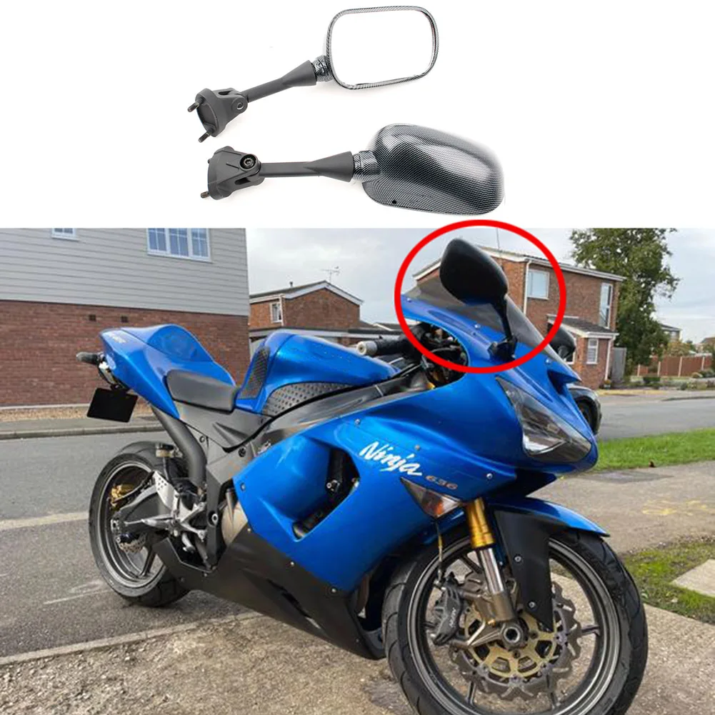 

Боковые зеркала для Kawasa Ninja 05-08 ZX-6R 636 ZX6RR 04-08 Kawasaki Carbon