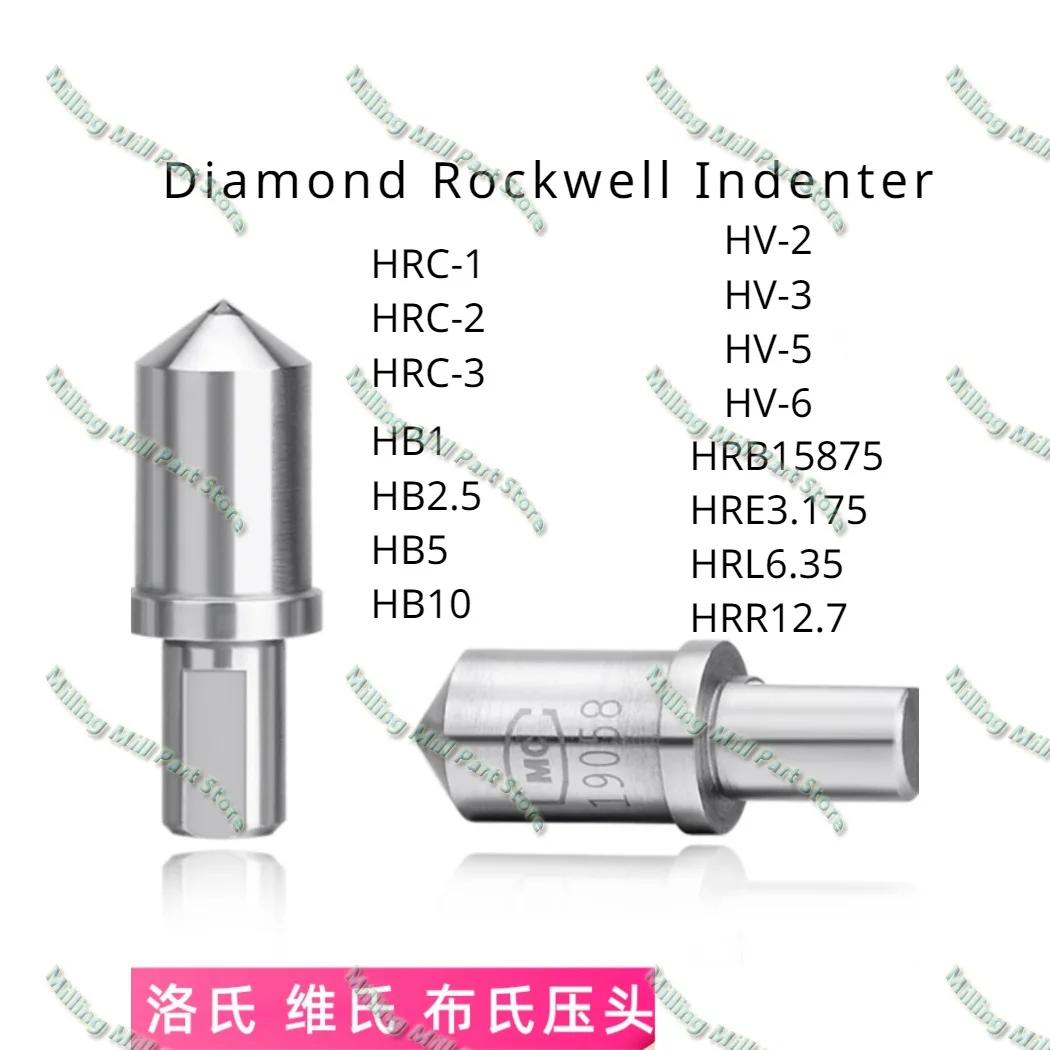 Pénétrateur Diamant HRC-3 Pour Duromètre Rockwell - Tige 6,35 Mm, Angle 120° - Test De Dureté Matériaux