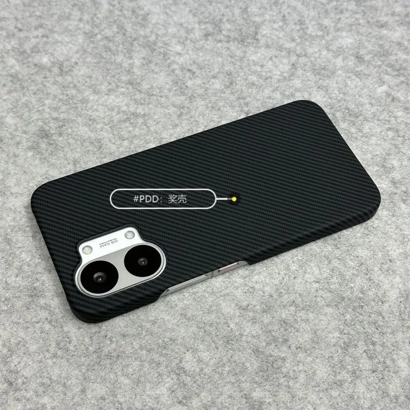 Luxury Color-Blocking Carbon Fiber Shockproof Bumper Case with Lens Protection