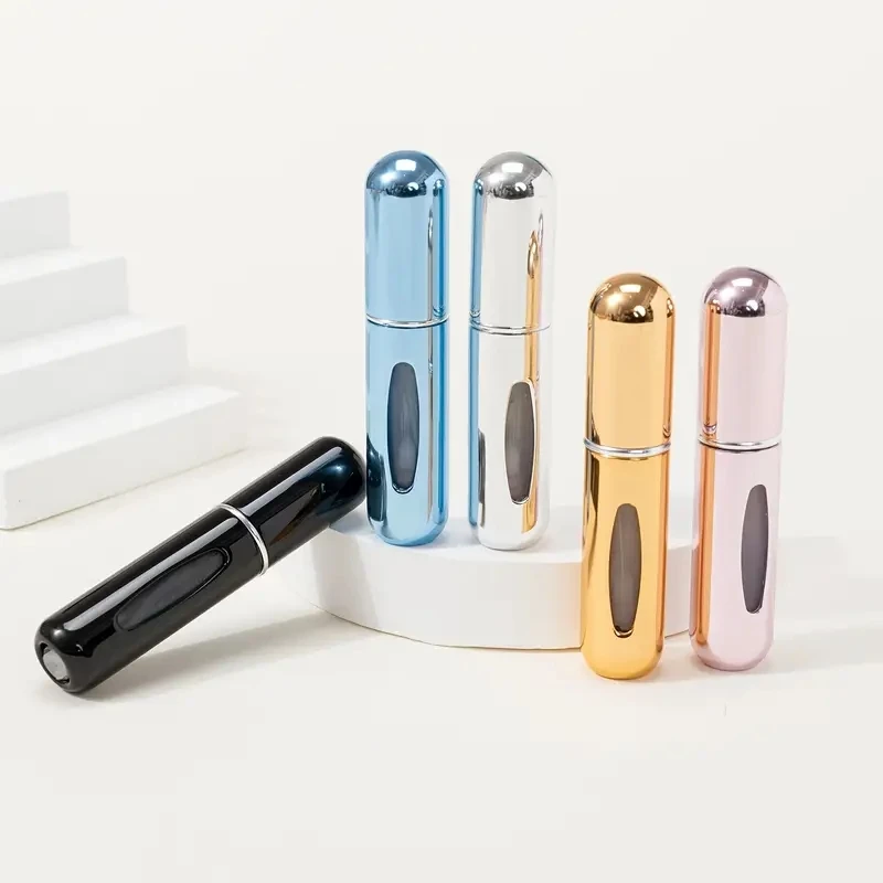 5ml Perfume Sub-bottles Bottom Filling High-end Portable Press Spray Small Spray Bottle Empty Bottle Sample Subpackaging Device BEST SELLERS